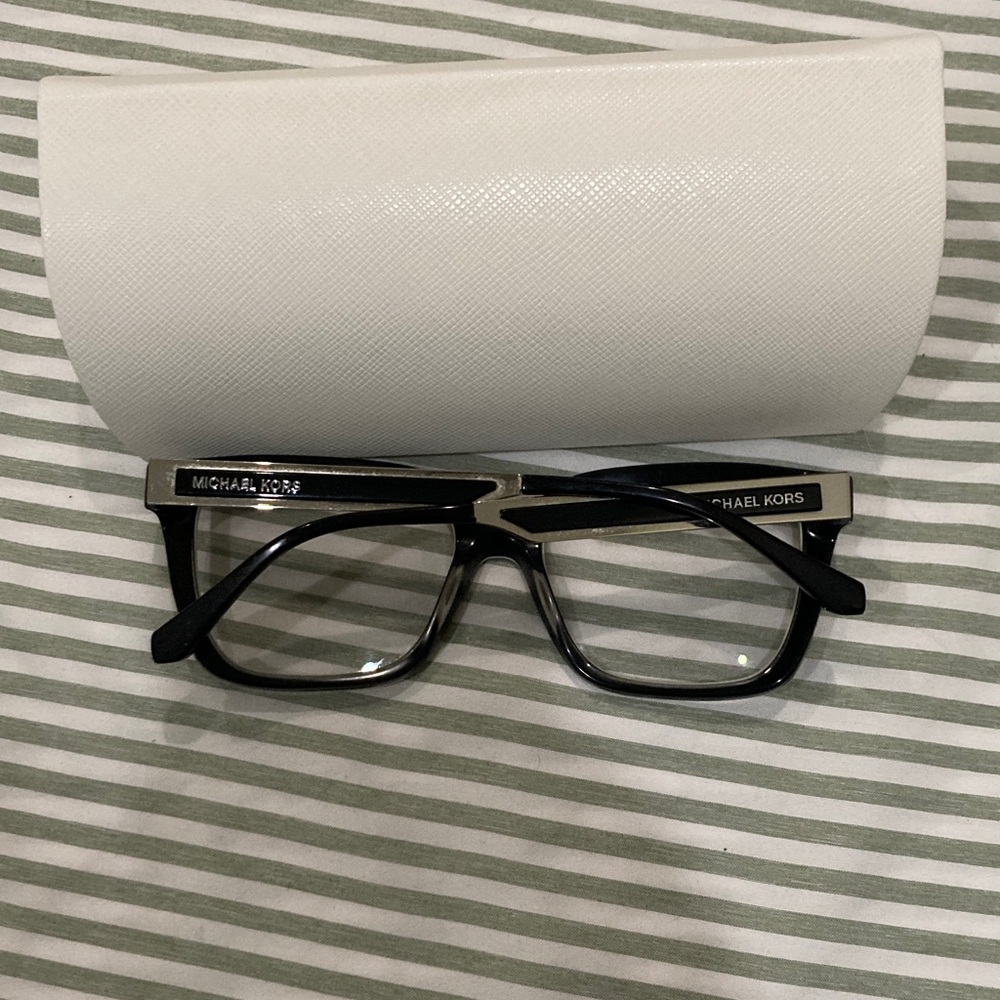 Michael Kors Black Square Optical Glasses with White Hard Case - Picture 9 of 16